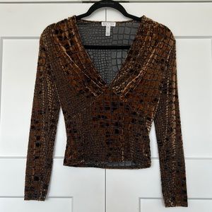 Leith Semi-Sheer Top with Metallic Texture